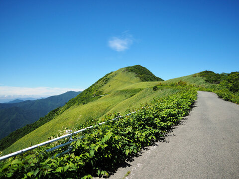 西日本一の石鎚山へと続く天空の道　UFOラインと呼ばれる愛媛県と高知県にまたがる四国の美しい尾根
