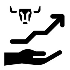 Uptrend glyph icon
