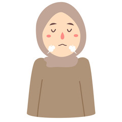 Women doing inhale exhale breath exercise