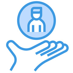 choose blue outline icon