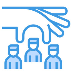 choose blue outline icon