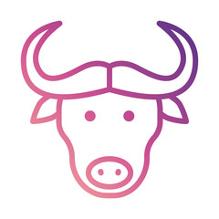 Buffalo Cute Face Icon