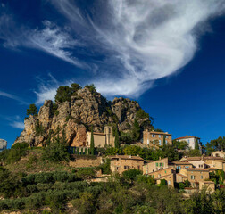 Obraz premium The beautiful provencal hill top village of La Roque Alric in the Dentelles de Montmirail, provence France,