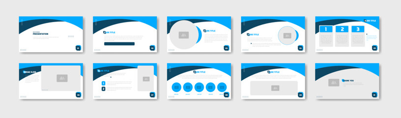 Business presentation template design. Minimalis, modern and keynote vector illustration
