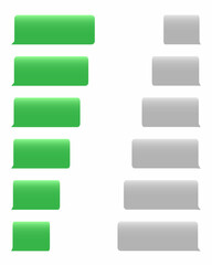 Obraz premium Message bubbles design template for messenger chat or website. Modern vector illustration