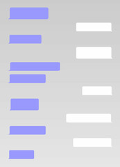 Message bubbles design template for messenger chat or website. Modern vector illustration