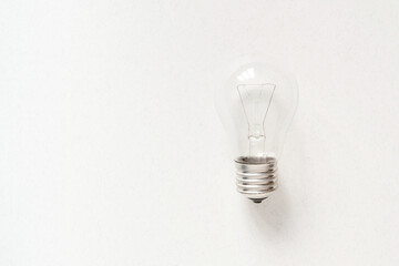 light bulb on gray background	