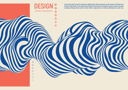 Pattern with optical illusion. Abstract 3D geometrical background. Dynamic effect. Futuristic technology style. Motion vector illustration.