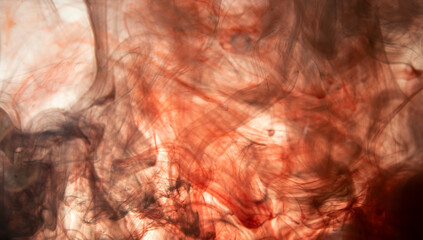 Red and black ink abstract art wallpaper with white background