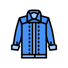 jacket denim color icon vector. jacket denim sign. isolated symbol illustration