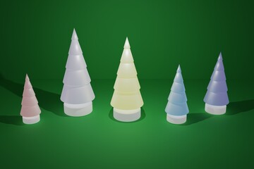 Christmas tree. 3D rendering