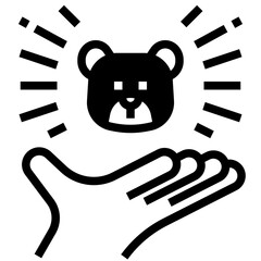 bear market outline icon