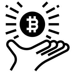 bitcoin outline icon