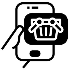 online shopping outline icon