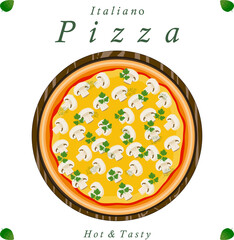 Various sweet tasty pizza