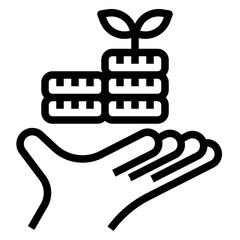 investment outline icon