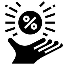 discount glyph icon