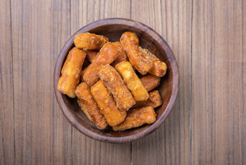 Gur pare is a traditional sweet bite made of jaggery and wheat flour especially made for festivals and celebrations  