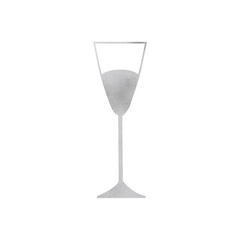 Silver Metallic Wine Glass