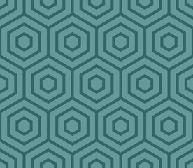 MINT EMERALD SEAMLESS VECTOR BACKGROUND WITH HEXAGONS