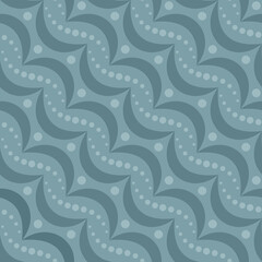 LIGHT BLUE ABSTRACT SEAMLESS PATTERN WITH CIRCLES HALF MOONS IN VECTOR