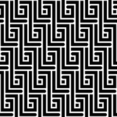 WHITE ABSTRACT SEAMLESS PATTERN WITH BLACK RECTANGULAR ZIGZAGS IN VECTOR