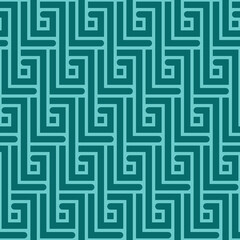 TURQUOISE ABSTRACT SEAMLESS PATTERN WITH RECTANGULAR ZIGZAGS IN VECTOR