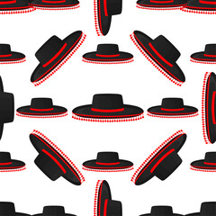 Pattern mexican hats sombrero, beautiful caps