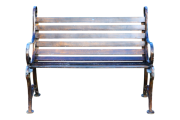 Big Steel chair isolated on white background.