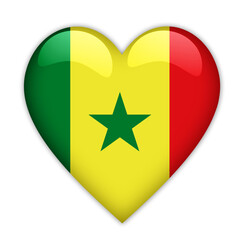 Senegal Flag Love Symbol Image
