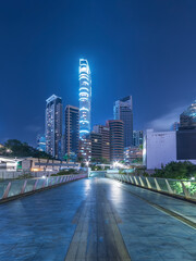 Skyline of downtown of Hong Kong city at night - 538882772