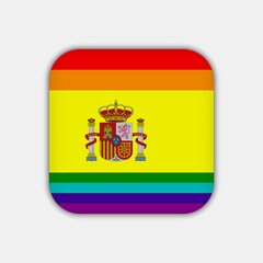 Pride flag of Spain. Vector illustration.