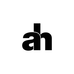 Letter AH simple logo design vector