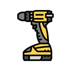 Fototapeta premium screwdriver machine color icon vector. screwdriver machine sign. isolated symbol illustration