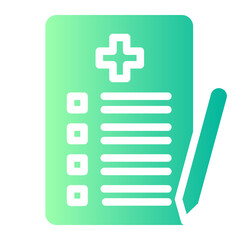 medical report gradient icon