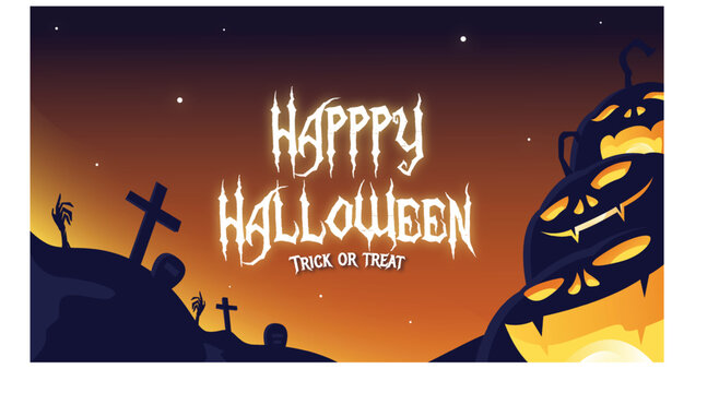 Halloween Pamflet Poster Vector Design