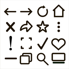 browser icon set vector, illustration