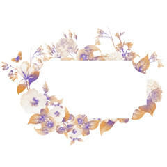 Floral frame in vintage style