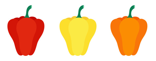 Fresh pepper  isolated on white background.