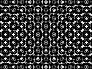 Ornament with elements of black and white colors.