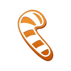 ginger cookies in the form of a sweet stick cane