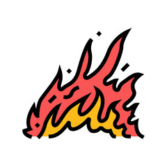 blaze fire color icon vector. blaze fire sign. isolated symbol illustration