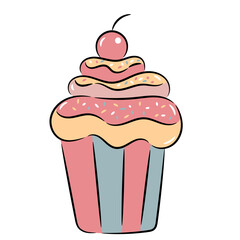 cupcake filled outline icon