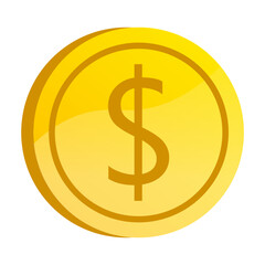 Popular mining gold coins vector design. Isolated crypto monetization and big income editable sign.