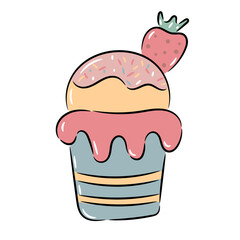ice cream filled outline icon