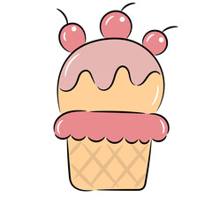ice cream filled outline icon