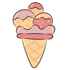 ice cream filled outline icon