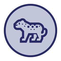 Popular editable animal icon. In round colorful vector icon.  Small or big mouse, chicken, cat, dog, pig, elephant, camel, frog, bear, koala, bull, panda, wolf, rabbit