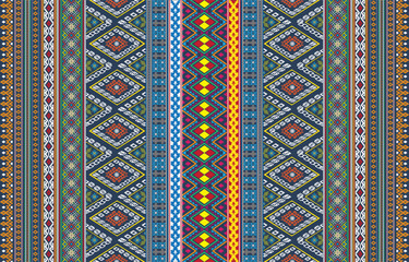 tribal ethnic themes geometric seamless background with a Peruvian american indigenous pattern. Textile print with rich native American tribal themes in an ethnic traditional style. Clothing 