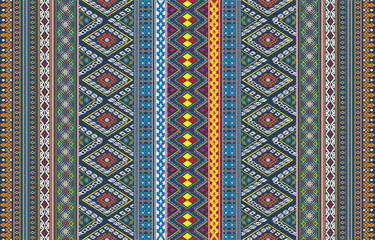 tribal ethnic themes geometric seamless background with a Peruvian american indigenous pattern. Textile print with rich native American tribal themes in an ethnic traditional style. Clothing 